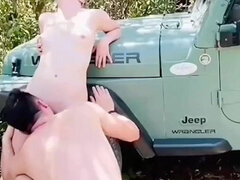 Amatorka, Obciąganie, Samochód, Domowej roboty, Na wolnym powietrzu, Publiczny, Swingers, Żona