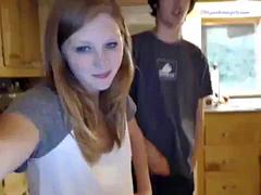 Kelly fucks in the kitchen with facial - filthywebcamgirls com: Blowjob, Amateur  Homemade Porn