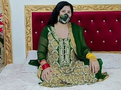 Beautiful Pakistani Bride Masturbation in Wedding Dress with Clear Hindi&urdu Dirty Talking