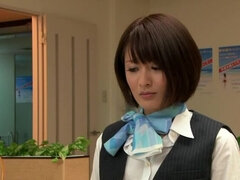 Horny Japanese chick in Exotic Office, Blowjob JAV scene