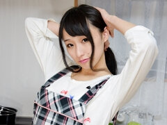 Hot natural girl Sayaka Nanairo cooking and fucking