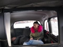 Nicole Love gives head and rides taxi driver's cock for a ride