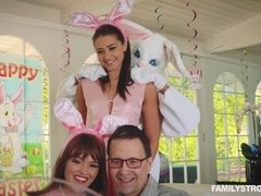 Young lovely babe Avi Love fucked by big dick Easter bunny