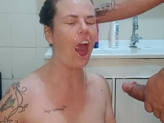 커플, 사정 샷, 지배, 집에서 만든, 밀프, 싸움, 끈 팬티