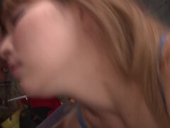 young pretty Japanese with perky tits in hardcore action with lots of POV angles