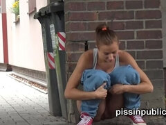 素人, デカ尻, 茶髪の, ズームショット, コンピレーション, ジーンズ, 公共, 剃毛