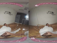 VRBangers.com-Sexy Ebony Ballerina gets her pussy stretched and fucked hard