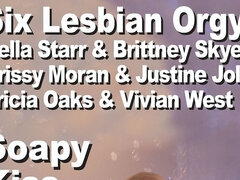 Bella Starr & Brittney Skye & Crissy Moran & Justine Joli & Tricia Oaks & Vivian West & Jack Six Lesbian Orgy Gmcv1052