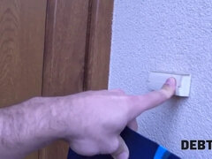 Pregnant redhead MILF takes on debt for help with her problems in POV 4K video