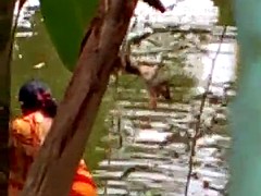 bengali boudi bathing