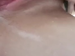 Orgasm and pussy expansion in the bathtub