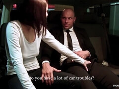 Outdoor Encounter with Naughty Czech Beauty Antonia Sainz: Public Car Sex Leads to Cum-Covered Bliss