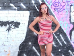 GERMAN SCOUT - CUTE GINGER TEEN BELLA FIRST ANAL SEX AT REAL STREET CASTING - Jason steel