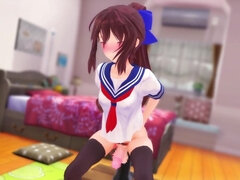 Hikari with Big Dildo futa Shemale