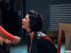 Captured full-breasted bitch throat screwed