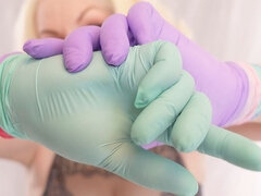 ASMR: 4 layers of nitrile gloves and cookie
