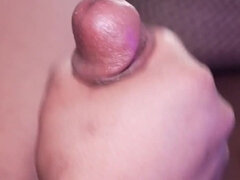 Young Thick Light Skin TS Busts Two Nuts While Stroking