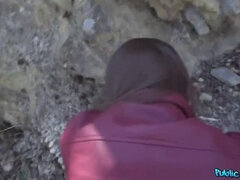 큰 음경, 큰 가슴, 흑갈색 머리, 자동차, 머리카락이 많은, Hd, 야외의