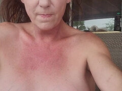 Topless Smoking American MILF