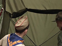 ScoutBoys - Hot and well hung Scoutmaster seduced by smooth and horny Boy Scout