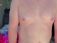 I Am a Cute Ladyboy in Mini Skirt and My White Beautiful Body