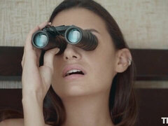 Ložnice, Brunetka, Přírodní prsa, Vyhublá, Sólo, Odstraňování, Teenka, Kozičky