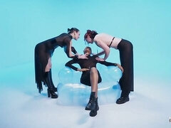 Consolador, Penetracion con dedos, Besar, Lesbiana, Lencería, Masturbación, Coño, Flaco