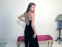 Vanessa Bush masturbates on her pink bench