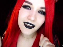 ASMR solo with redhead devil babe