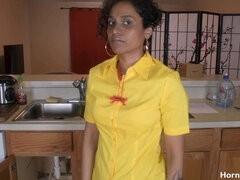 아마추어, 엉덩이, 에로틱, 인도인, 부엌, 밀프, 혼자