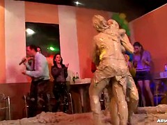 lesbians go wild in the mud pit
