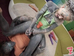 EXTREME sissy ANAL stretching - TATTOOED FEMDOM ass stretching practice and FISTING