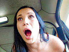 Fake Taxi French Escort gives the taxi driver a free make love