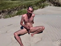 Naked in the Danish dunes having a good day