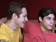 I am no longer innocent! Jayden Marcos gives his ass to the new guy!