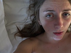 Vacation sex and sex with sexy amateur Macy Meadows sucks and rides your hard cock POV