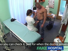 Mea Melone, the busty Czech nurse, gives a sloppy BJ & gets drilled by a patient's body builder