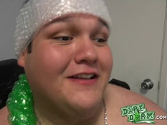 Sadie Santana & her friends get kinky with bubble wrap in dorm room party