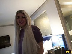 DTFsluts - BLONDE TEEN KITTY GETS HER TIGHT ASS STRETCHED OUT BY BIG COCK