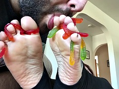 Worms gummi foot worship