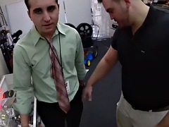 Gay pawn boy sucks small dick and gets fucked in the office