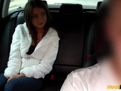 Fake Taxi (FakeHub): Adorable Brunette Rides Taxi Driver's Cock When She Can't Pay Fare