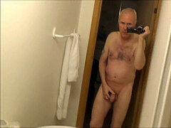 crank grandpa Ulf Larsen piss and masturbate in public toilets and hotels