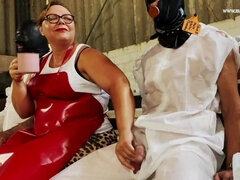 Bdsm, Elektro, Fetisj, Latex, Elskerinne, Nål, Gummi, Slave