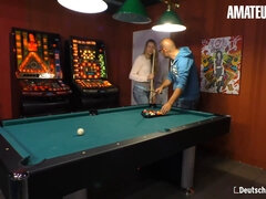 Bubble Butt Amateur Has Her German Pussy Drilled On Pool Table