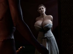 Tridimensionnel, Gros seins, Éjaculation interne, Transsexuelle, Nénés