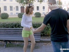 Casal, Jato de porra, Transar de quatro, Hardcore, Hd, Inocente, Ao ar livre cartaz de rua outdoor, Tetas
