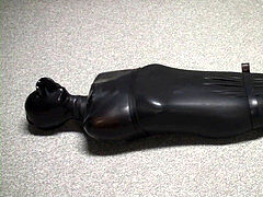 Miss perversion trapped and Struggling in a latex Sleep-Sack