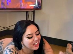 Big titted Latina sucks a BBC while playing on PS