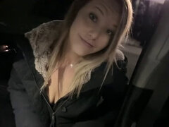 Anal in a public toilet and hot blowjob in the parking lot